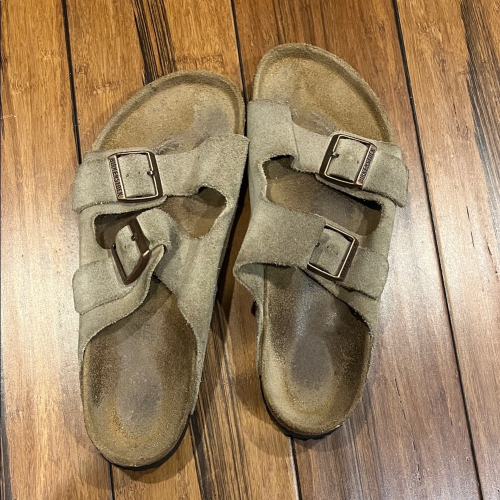 Birkenstock Two-Strap Suede Sandals